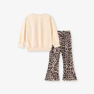 हाई बुटीक ने बच्चों की लड़कियों के कपड़ों को लंबी आस्तीन वाली स्वेटशर्ट पहने हुए कार्टून बॉलिंग पैटर्न शरद ऋतु पोशाक - Product Image 2