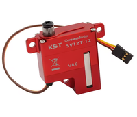 Moteur servo sans noyau en alliage d'aluminium trempé KST SV12T-12 super haute tension 12V 22kg 0,11sec pour planeurs et jets RC