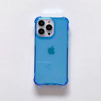 Étui de téléphone portable transparent en TPU antichoc, design luxueux, coque arrière colorée pour 12/13/14/15/16/17 Pro Max