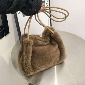 Sac à bandoulière pour femme, nouvelle collection automne-hiver, en PU, doublure en polyester peluche, portable, avec une seule bandoulière. - Product Image 4
