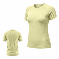 Camiseta de Manga Corta de Lana Merino para Hombre y Mujer, Suave, Transpirable, Elástica, para Senderismo, Camping, Running y Actividades al Aire Libre