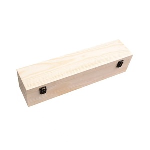 Caja de almacenamiento de madera rectangular de 40 cm con tapa abatible para embalaje de regalos - Product Image 2