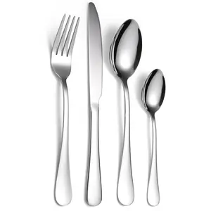 批发多种尺寸食品级勺子叉刀不锈钢餐具套装