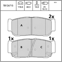 Plaquette de frein d'essieu arrière Terbon 58302-3EU00 nouvel état céramique et matériau NAO pour modèles de voitures Hyundai Kia MG modèle TGS