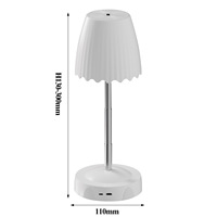 Lampe de table de restaurant moderne à LED rechargeable avec réglage de la hauteur USB, RGB, sans fil et détection gestuelle