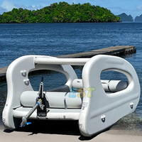 Bateau flottant gonflable portable et léger bateau gonflable durable solaire avec ensemble de moteur électrique pour les jeux d'eau