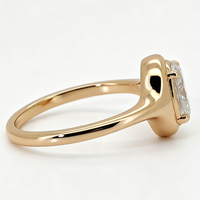 1,5ct Moissanit-Ringe VVS 18K Vergoldetes 925 Sterling Silber GRA-Zertifiziert Damen Verlobungsring Ovaler Moissanit-Ring
