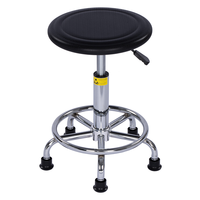 Tabouret de laboratoire moderne M08, chaise ESD en cuir PU, réglable, pivotant, avec roulettes et repose-pieds, pour hôpital, laboratoire scientifique, école, atelier