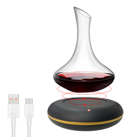 Aireador de Vino Eléctrico, Decantador de Botellas Reutilizable, Ecológico, Antideslizante, Rotación Automática, Estilo Americano, para Fiestas, Uso en el Hogar y la Cocina