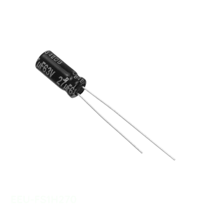 ตัวเก็บประจุแบบ Through Hole ยี่ห้อ Manufacturer Channel รุ่น CAP ALUM 27UF 20% 50V RADIAL TH EEU-FS1H270 ขนาด 27 ยูเอฟ - Product Image 1