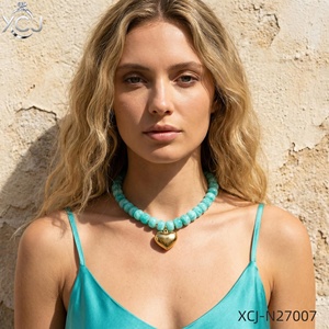 Reçine Kalın Boncuklu Kolye Kadınlar için Basit ve Modern Stil Takı Aksesuarı - Product Image 5