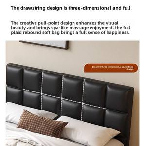 <span class=keywords><strong>Lit</strong></span> double <span class=keywords><strong>suspendu</strong></span> <span class=keywords><strong>de</strong></span> luxe Grand <span class=keywords><strong>lit</strong></span> moelleux moderne avec <span class=keywords><strong>chevet</strong></span> en cuir minimaliste pour chambre principale haut <span class=keywords><strong>de</strong></span> gamme - Product Image 4