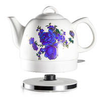 Bouilloire électrique en matériau céramique à motif de fleurs RAF bouilloire électrique à chauffage rapide efficacité d'opération facile