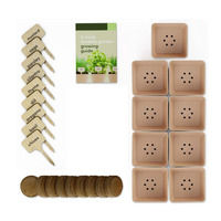 Biodégradable bambou fibre Pot plante étiquette intérieur légume herbe maison jardin semis Kits de culture
