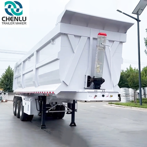 油圧4アクスル45cbm Uシェイプ70 80トンダンプティッパートラックセミトレーラー - Product Image 1