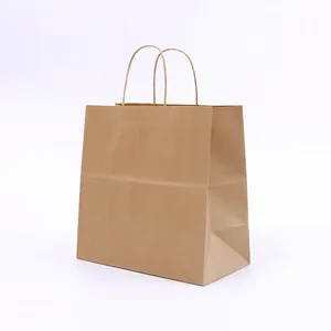 Personalized Durable Brown Reusable Shopping Decorative Gift <b>Paper</b> Bags - Product Image 1