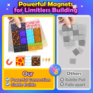 100 pièces OEM Magic Portal Tuiles magnétiques en plastique Blocs <span class=keywords><strong>de</strong></span> <span class=keywords><strong>construction</strong></span> sensoriels STEM Ensembles emballés pour adolescents et adultes Certifié ASTM - Product Image 2