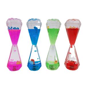 Jouet minuteur à mouvement liquide, forme de diamant, <span class=keywords><strong>sablier</strong></span> à <span class=keywords><strong>huile</strong></span> avec lumière LED - Product Image 1