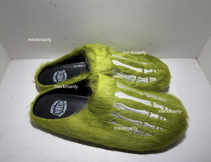 Half slipper men's and women's thick soled cowhide suede leather upper leather outdoor indoor slippers customized - Product Image 4