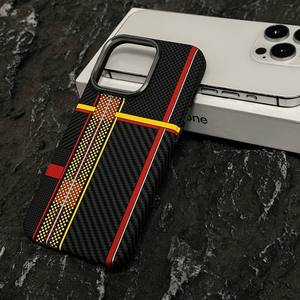 เคสโทรศัพท์กันกระแทกสุดหรู ลายคาร์บอนไฟเบอร์ พร้อมกรอบกล้องโลหะ สำหรับ <span class=keywords><strong>iPhone</strong></span> 17 16 15 14 Pro Max - Product Image 5