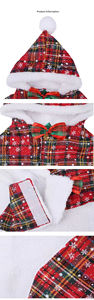 Nueva Ropa Creativa para Perros y Gatos, Diseño de Capa Navideña, Linda, de Poliéster, Algodón y Piel Sintética, Venta Directa - Product Image 5