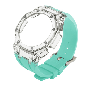 Boîtier de montre en cristal de <span class=keywords><strong>GMA</strong></span>-<span class=keywords><strong>S2100</strong></span> avec kit de mod de bracelet en caoutchouc de silicone transparent pour remplacement de modification <span class=keywords><strong>GMA</strong></span>-<span class=keywords><strong>S2100</strong></span> bracelets de montre - Product Image 2