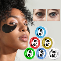 Aloe vera transparent coloré hydrogène algues collagène cristal masque pour les yeux feuille hydrogel masque pour les yeux