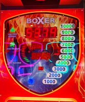 Machine de jeu d'arcade électronique de boxe à monnayeur, mesure de force de frappe, cadre métallique, prise en charge de l'anglais pour centres de jeux