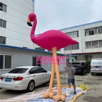Flamant rose gonflable géant, décoration tropicale pour fête hawaïenne
