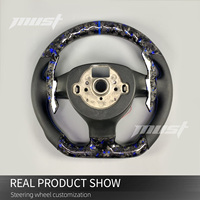 Volant en fibre de carbone personnalisé avec affichage à LED intelligent pour Volkswagen MK5 Golf GTI R32 Passat R36 Polo Jetta GLI hayon