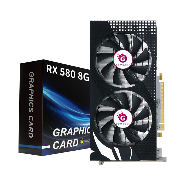 Radeon RX 580 8GB PCIE 3.0 Video Card Dual Cooling Fan GDDR5 1289MHz 2048SP 256bit Supports VGA