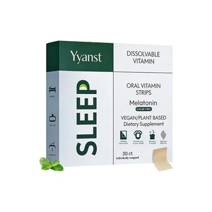 Tiras Orales para Dormir a Base de Plantas de Alta Calidad con Melatonina y Vitaminas, Promueven el Sueño Profundo, Grado Alimenticio, Sabor Personalizado - Product Image 1
