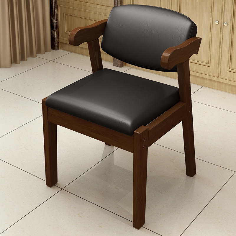 Sac souple en bois massif noyer-cuir noir
