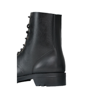 Bottes tactiques en cuir pleine fleur populaires sur le marché africain, 6 pouces, semelle en caoutchouc vulcanisé, bottes tactiques noires à vendre