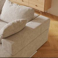 Saien Canapé convertible Canapé-lit Gris foncé Mousse haute densité Canapé modulaire moderne Salon sectionnel avec oreillers