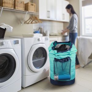 150L <b>Laundry</b> Bag Backpack <b>Foldable</b> Clothes Hamper Bag with Drawstring Closure for College Apartment Laundromat - Product Image 6