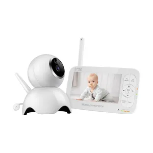 Оптовая продажа домашней безопасности 900ft подключение PTZ контроль плач Обнаружение высокая конфиденциальность 720P 5,0 дюймов беспроводной цифровой детский монитор