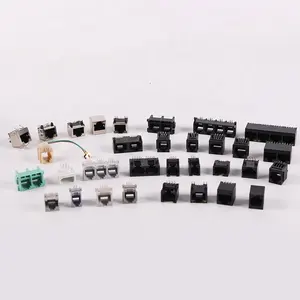 bx Good quality single port black pass through panel mount 8p8c rj45 connector with led light