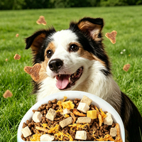 Nourriture sèche pour chiens à haute teneur en protéines, certifiée FDA, à base de viande de poulet et de poisson, adaptée à tous les chiens de toutes les générations