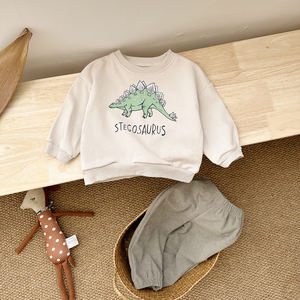 Vestiti neonatati per bambini da 0 a 4 anni abiti primaverili 2 pz manica lunga dinosauro in cotone stampa Top + pantaloni abbigliamento per bambini ragazze - Product Image 5