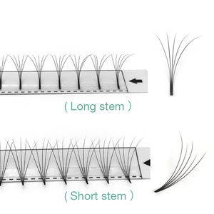 Pestañas rusas prefabricadas de Corea, 0,07mm, súper ventiladores, punta de <span class=keywords><strong>aguja</strong></span>, Base estrecha, ligera, Mega volumen, prefabricadas - Product Image 1