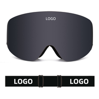 Vente en gros de lunettes de neige de haute qualité lunettes de sport protection UV400 lunettes de ski de snowboard lunettes lunettes de ski noires
