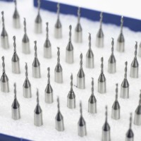 Mesin mata bor CNC karbida baja Tungsten, Kit modul Sensor papan sirkuit cetak Mini 10mm PCB Aloi