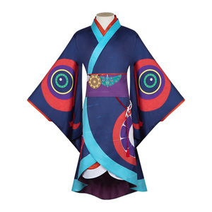 Disfraz <span class=keywords><strong>de</strong></span> Cosplay <span class=keywords><strong>de</strong></span> Vendedor <span class=keywords><strong>de</strong></span> Medicina <span class=keywords><strong>de</strong></span> Anime para Hombre Adulto, Kimono Azul o Peluca AOKG-199 - Product Image 3