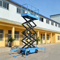 Plateforme élévatrice mobile hydraulique à ciseaux de 4m à 16m, élévateur électrique portable pour personnel, plateforme de travail antidérapante avec dispositif de descente d'urgence