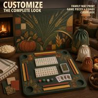 Tapis de jeu flottant en mousse EVA pour table de Thanksgiving, multi-jeux, pour Mahjong américain, Rummy et cartes imperméables