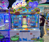 Machine de jeu à jetons Mini distributeur automatique Poussoir à pièces Centres de jeu en peluche métal plastique bois