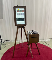 Photomaton en bois de luxe pour mariage, fête, événement, studio de selfie