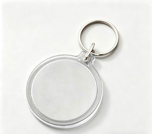 X48 Cheap Custom Clear Digital Printed Logo Picture Frame Plastic <b>Key</b> Chain Blank Transparent Insert Acrylic Photo Keychain - Product Image 4