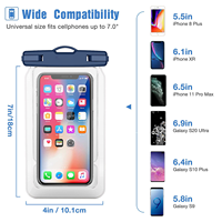 Pochette étanche flottante pour téléphone portable jusqu'à 7,0 pouces, sacs étanches flottants pour téléphone portable